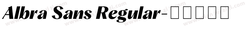 Albra Sans Regular字体转换